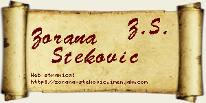 Zorana Steković vizit kartica